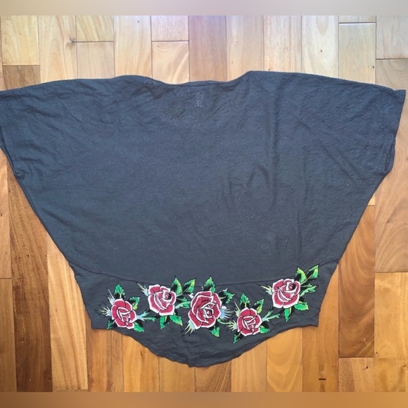 NWOT RARE Ed Hardy Grey Batwing Dove Hope/Faith Oversized Tee Cement Grey Med🕊️🌹 - Picture 11 of 13